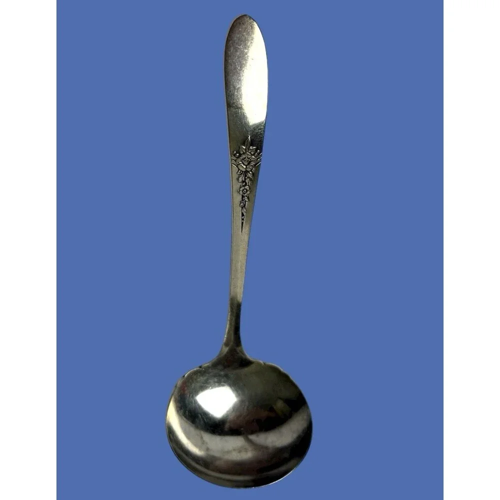 Oneida Community Fantasy Cream Ladle Tudor Plate Silverplate 1941 Art Nouveau 5